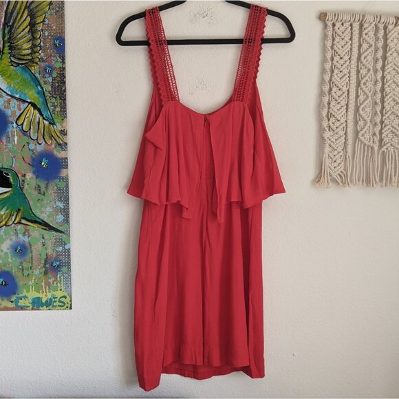 Anthropologie Maeve Tisana Flowy Dress in Red Sz 2 - Picture 4 of 10